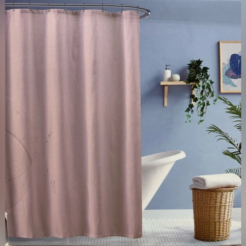 Jessica Simpson ❤️Shower Curtain Liner water repellent Moss Pink New